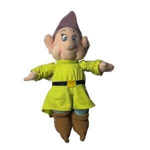Disney Dopey Bean Bag Plush Toy Character Yellow Green‎ Outfit